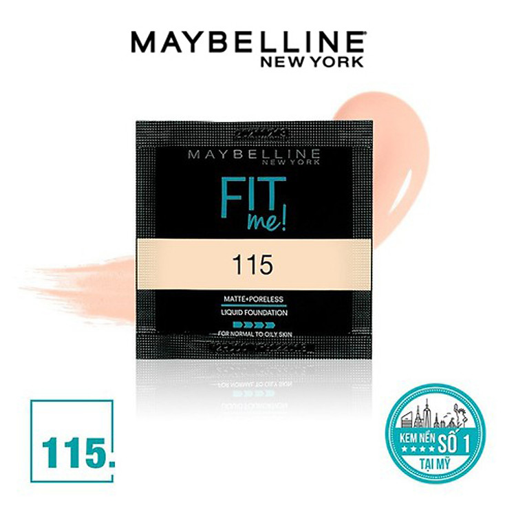 Kem nền Maybelline Fit Me dạng sachet 1.5ml 115 Ivory