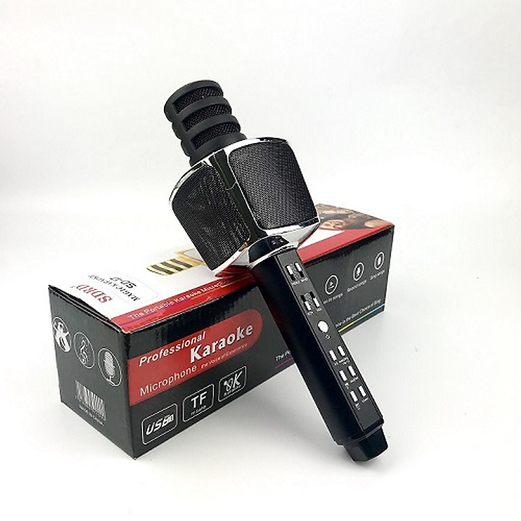 Micro Karaoke Bluetooth GUTEK SD17 Kiêm Loa Không Dây, Âm Thanh Cực Hay, Âm Bass Cực Đỉnh, Micro Hút Bắt Giọng Rất Tốt, Có Đầu Bảo Vệ Mic, Hỗ Trợ USB, Thẻ Nhớ, Cổng 3.5, Nhiều Màu Sắc - Hàng chính hãng