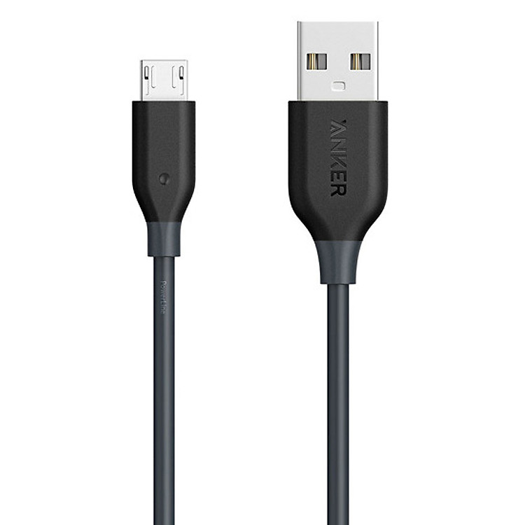 Dây Cáp Sạc Micro USB Anker Powerline A8132H11 (0.9m) – Xám – Hàng Chính Hãng
