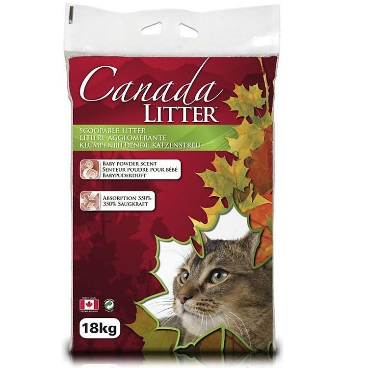Cát vệ sinh cho mèo Canada Litter (Không Mùi- 18kgs/ gói) CA18-2