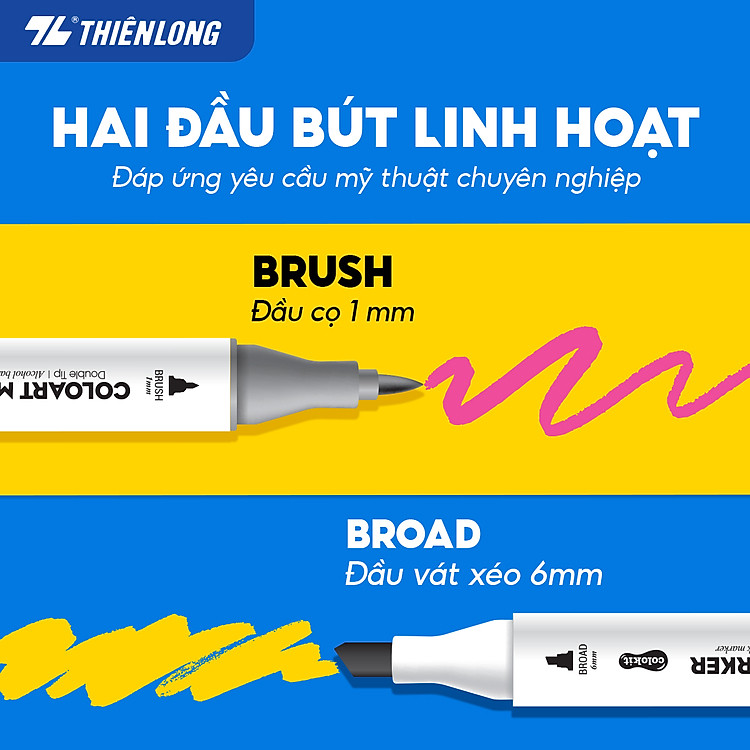 Bút Dạ 12 Màu Art Marker Thiên Long Colokit - Ảnh 3