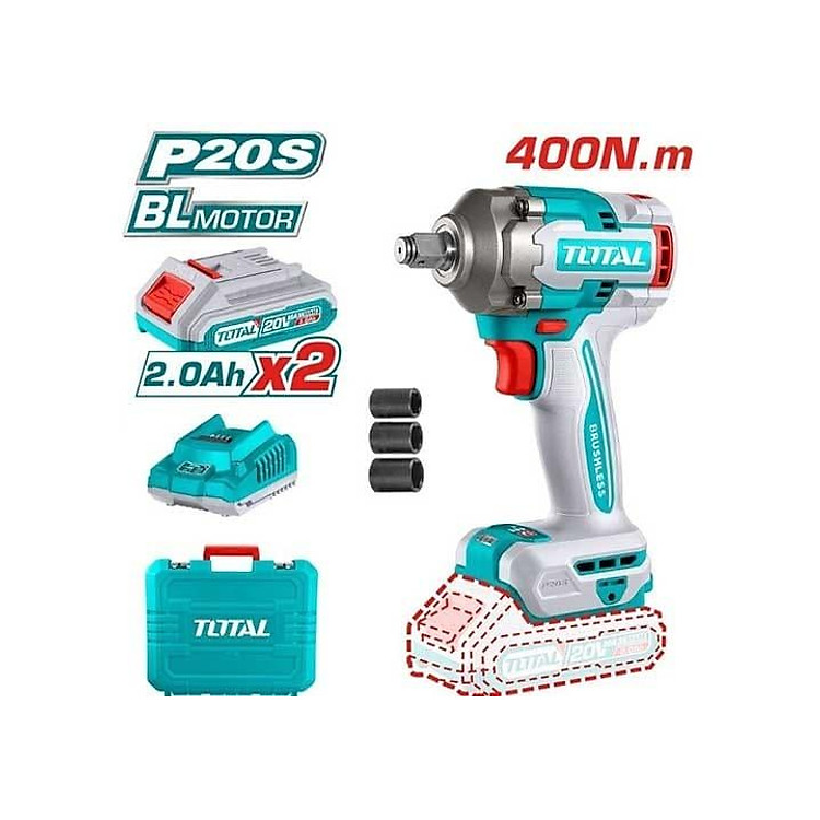 MÁY BẮN BU LÔNG PIN 20V LỰC 550NM KHÔNG CHỔI THAN TIWLI2040 TOTAL - HÀNG CHÍNH HÃNG