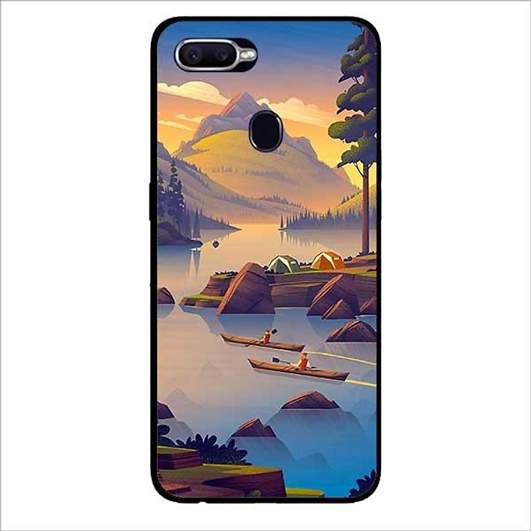 Ốp lưng dành cho Oppo F9 - Realme 2 Pro - A7 ( A5s ) - A12 mẫu Hai Chiếc Thuyền
