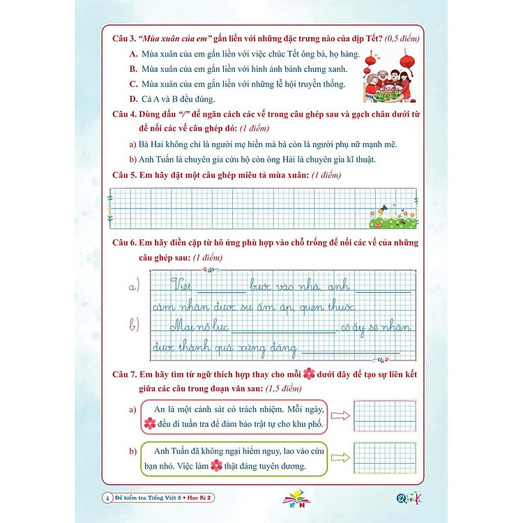 Đề kiểm tra TIẾNG VIỆT 5 Học kì 2 - Kết Nối - Ảnh 2