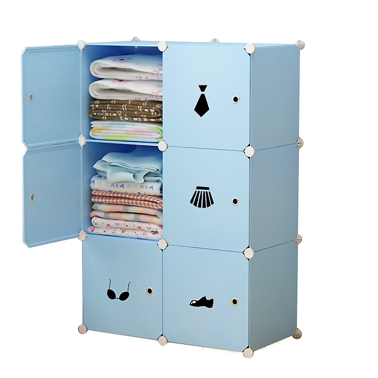 Tủ nhựa ghép 6 ngăn ( 74 x 37 x 110cm )