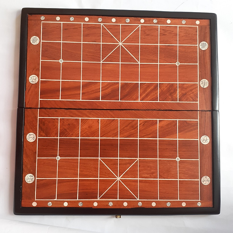 Bàn cờ tướng gỗ 50cm nâu đỏ Chính hãng Tiết kiệm - Hình ảnh 4