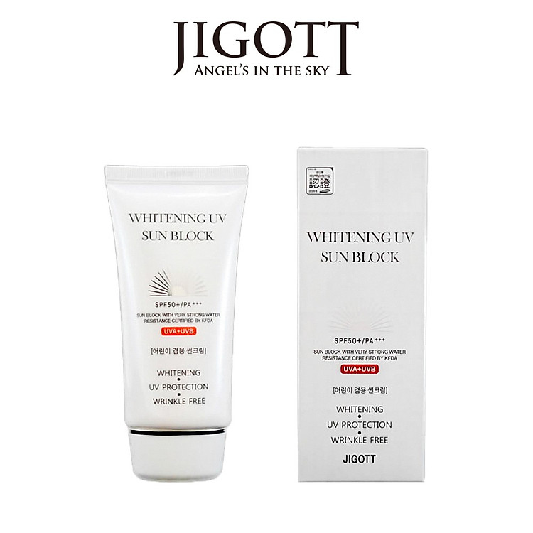 Kem chống nắng trắng da Jigott Whitening UV Sun Block tuýp/70ml