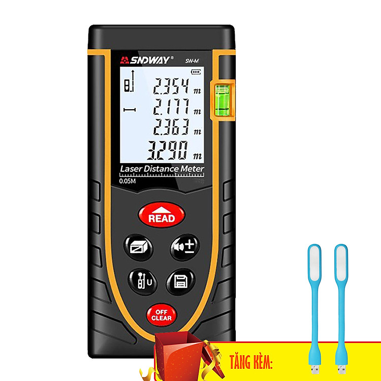 Thước Đo Khoảng Cách Bằng Tia Laser SNDWAY Phạm Vi 120m