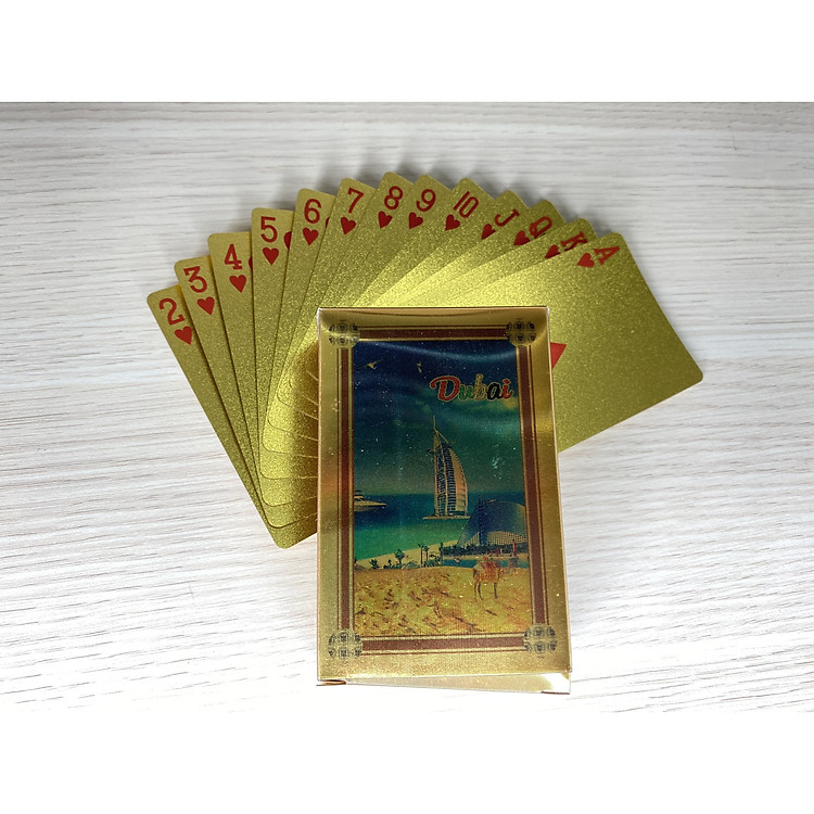 Bộ Bài Tây Dubai Màu Vàng Chơi Tết Cực Hót