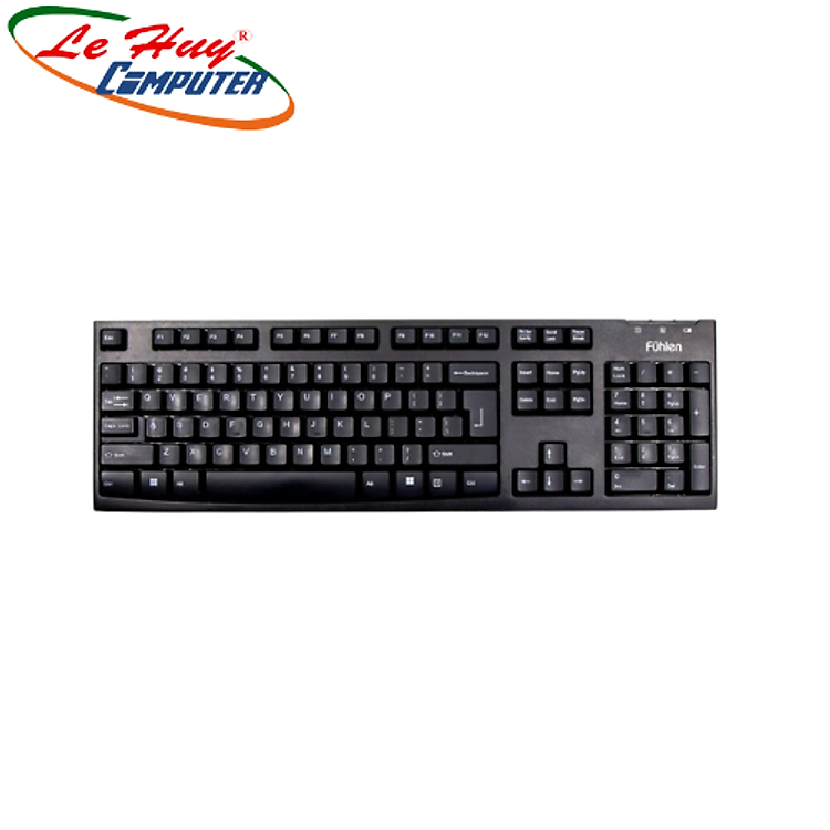 Bàn Phím Không Dây FUHLEN L411W (Wireless 2.4GHZ/Đen) Hàng Chính Hãng