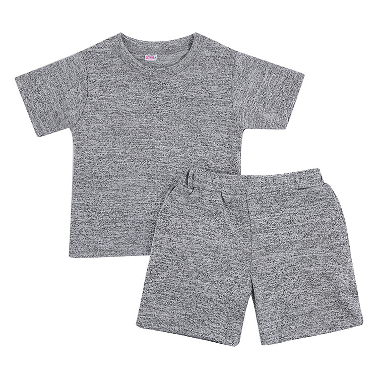 Bộ Mẹ Và Bé Màu Trơn Nanio - Xám