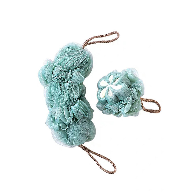 Bộ Đôi Bông Tắm Tạo Bột Hỗ Trợ Tẩy Da Chết