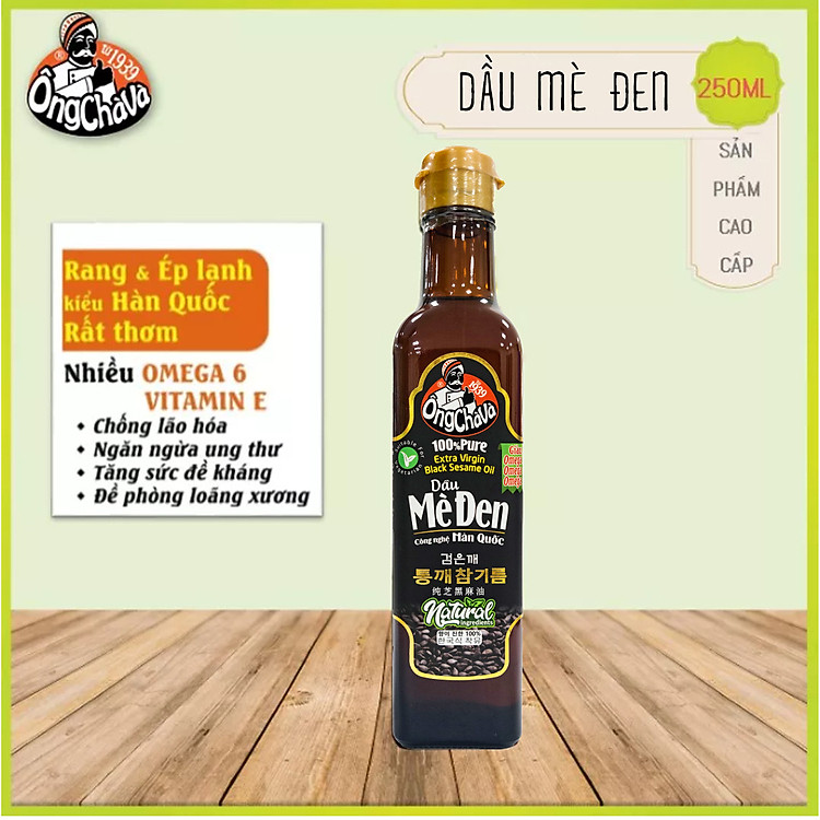 Dầu Mè Đen Ông Chà Và 250ml - Nhập Khẩu Hàn Quốc (Black Sesame Oil)