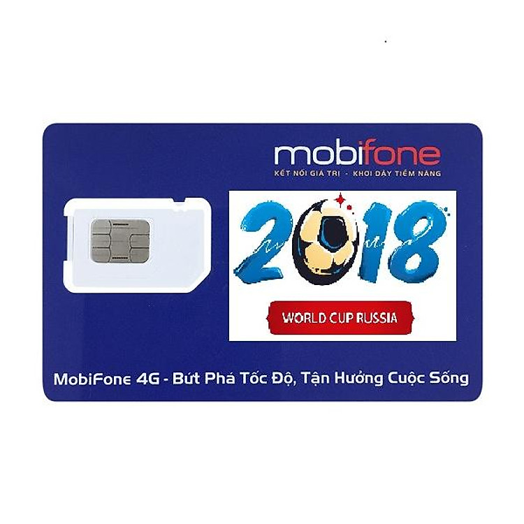 Sim 4G Mobifone Worldcup 2018 ( Data 60Gb - Sim đã kích hoạt) - Hàng Chính Hãng
