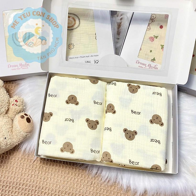 Mua Khăn tắm xô Muslin Gee 100% cotton Chính hãng Giá tốt - Hình ảnh 5