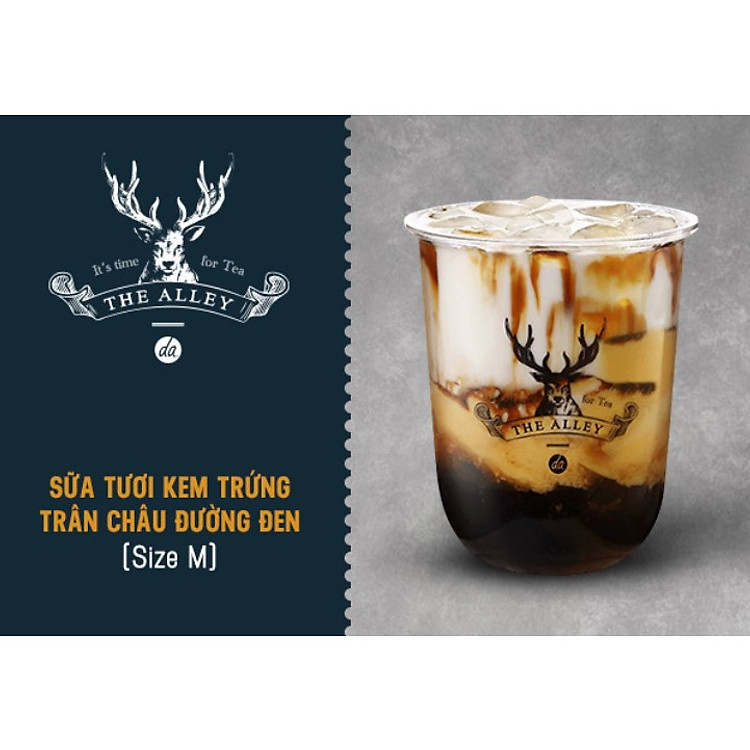 The Alley - Sữa Tươi Kem Trứng Trân Châu Đường Đen (size M)
