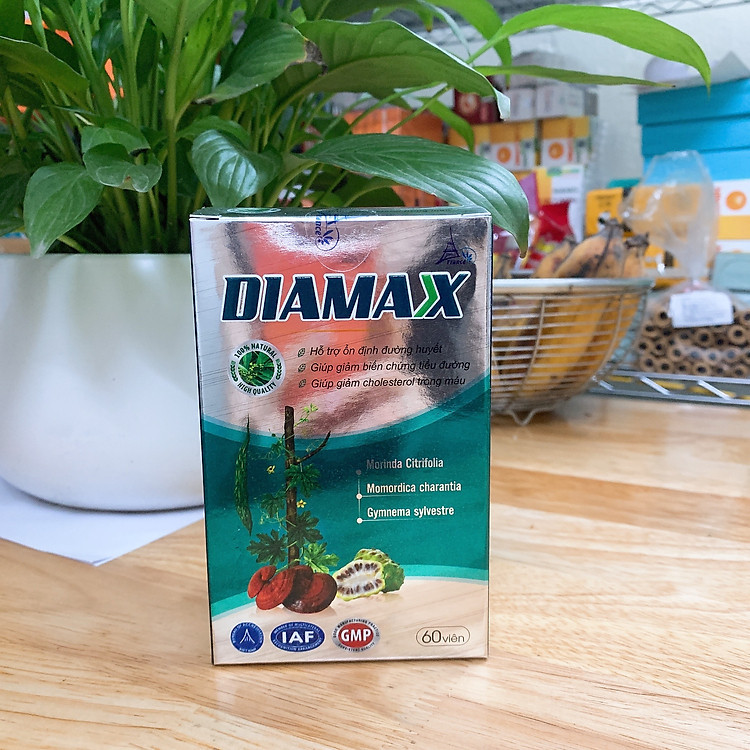DIAMAX – Giảm biến chứng tiểu đường, đường huyết và cholesterol - Hộp 60 viên