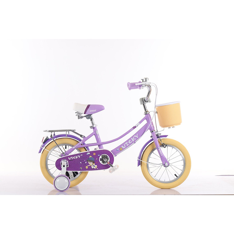 Xe trẻ em bánh 14 VICKY G14 - Hồng Chính hãng Giá tốt - Hình ảnh 2