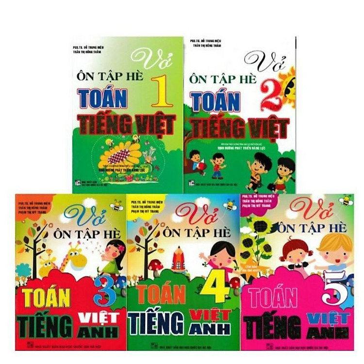 Vở Ôn Tập Hè Toán – Tiếng Việt – Tiếng Anh Lớp 1, 2, 3, 4, 5