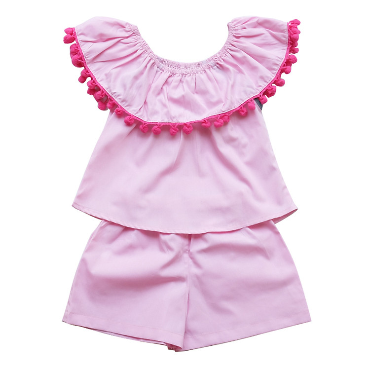 Set Quần Short Áo Trễ Vai Bé Gái Cuckeo kids