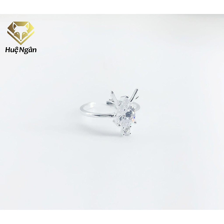Nhẫn bạc Ý 925 Huệ Ngân -Chú Tuần LỘC Vui Vẻ RR1331