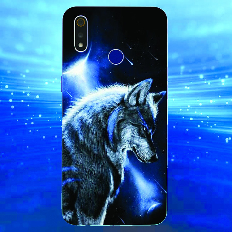Ốp Lưng Dành Cho Máy Realme 3 Ốp Dẻo Viền Đen Cao Cấp Mẫu Ốp Sói Tuyết