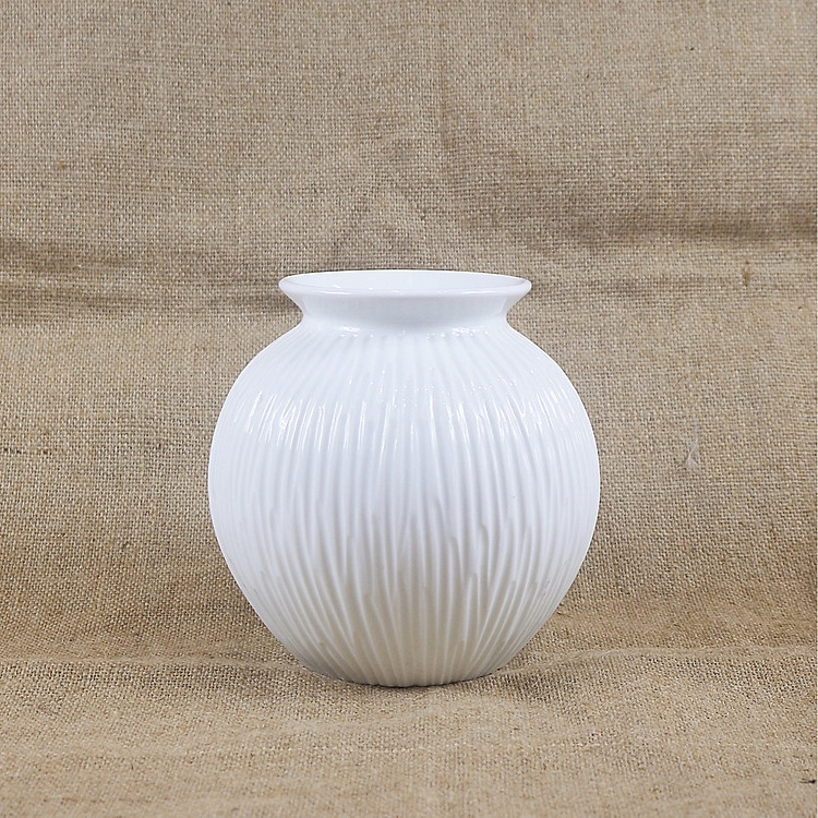 Bình Hoa Để Bàn Lọ Cắm Hoa Trang Trí Sứ Trắng Cao Cấp Bát Tràng