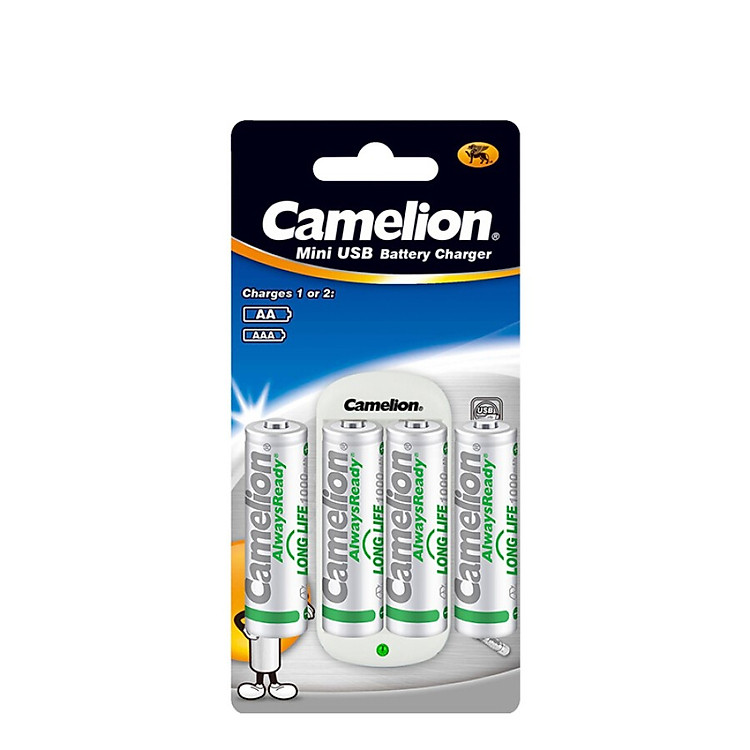 Bộ Sạc USB Camelion BC-0805A (Gồm 4 Pin 1000 mAh )