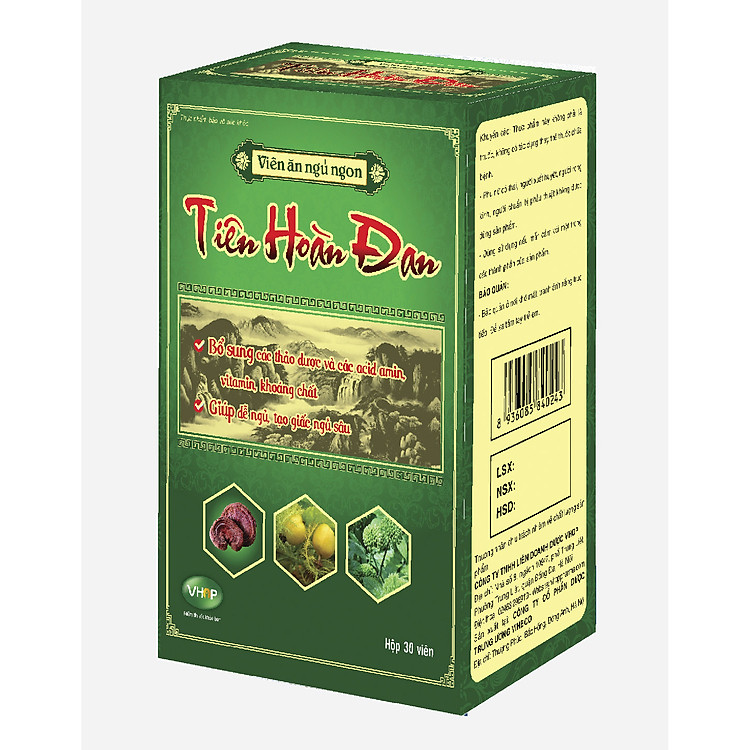 Thực Phẩm Chức Năng Viên Ăn Ngủ Ngon Tiên Hoàn Đan Vhop Pharma (30 Viên)