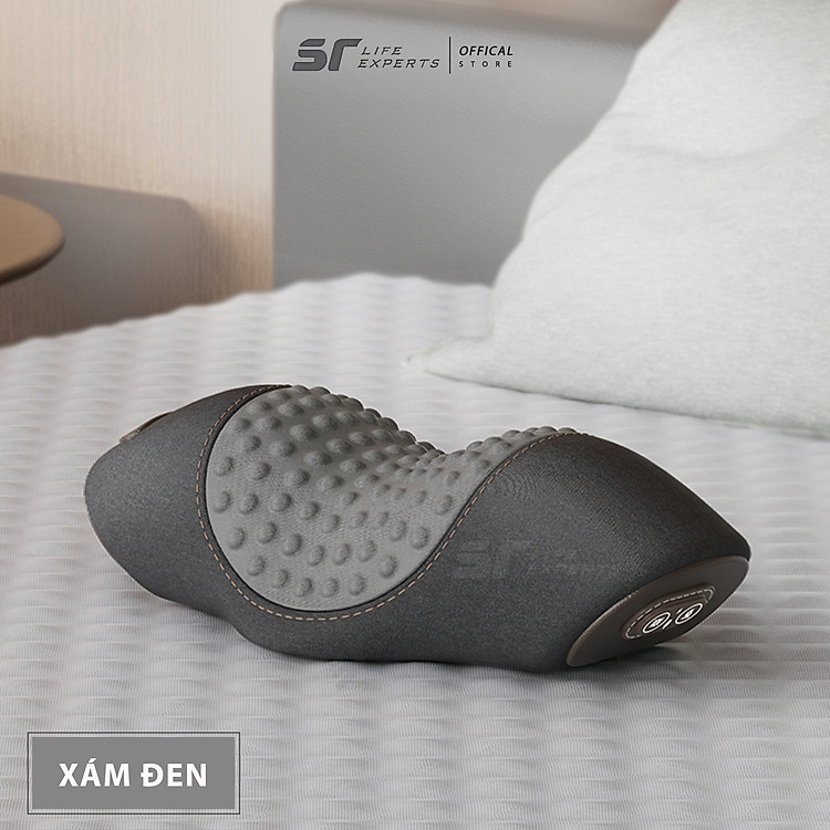 Kê Đầu Tích Hợp Massage Và Chườm Nóng, Gối Ngủ Cao Su Non Thư Giãn, Kê Cổ Giảm Đau Mõi Cổ Vai Gáy, Ngủ Ngáy - Sairui