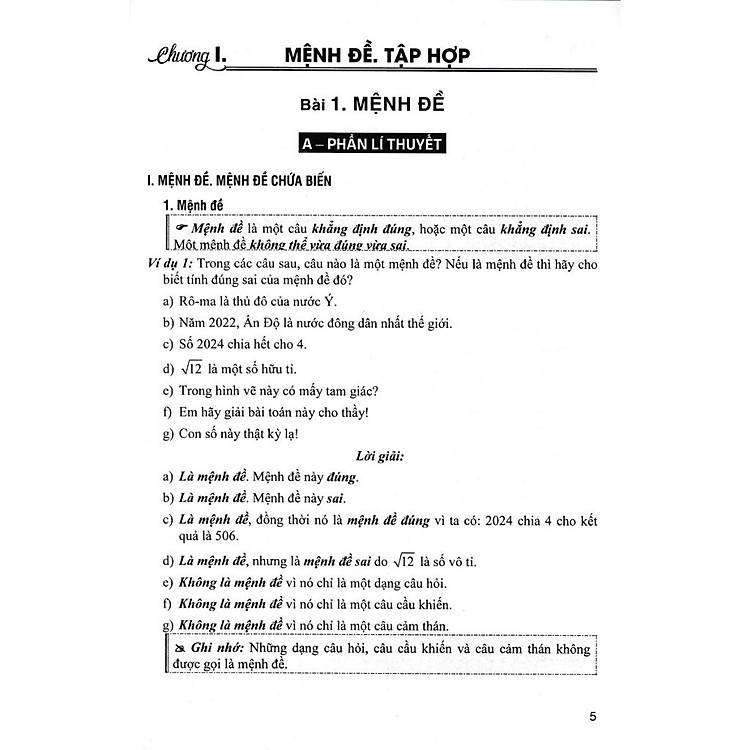 Tham Khảo Toán 10 - Biên Soạn Theo Chương Trình GDPT Mới - Quyển 1 - Ảnh 3