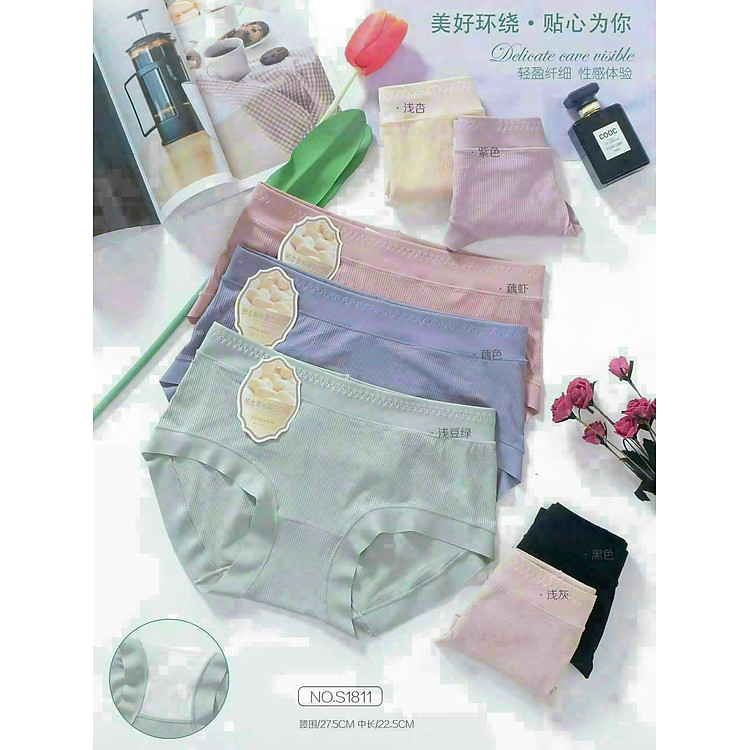 COMBO 5 QUẦN LÓT NỮ THUN LỤA LẠNH TRƠN TÀNG HÌNH Q6