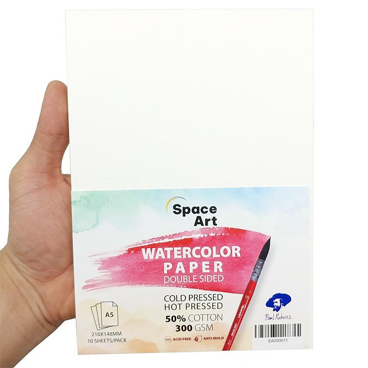 Giấy Vẽ Màu Nước A5 300gms (10 tờ) - Ảnh 4