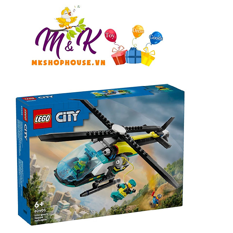 Mua tại Tiki: Mua LEGO CITY 60405 Trực thăng cấp cứu Chính hãng Ưu đãi