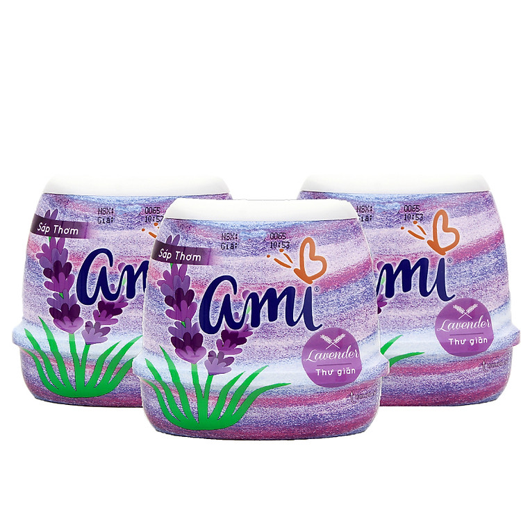 Lốc 3 Hộp Sáp Thơm Ami Lavender - Thư Giãn 200g