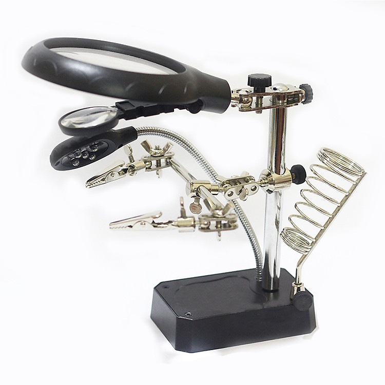 Kính Lúp Đôi Để Bàn Có Đèn Led Chiếu Sáng TE-800