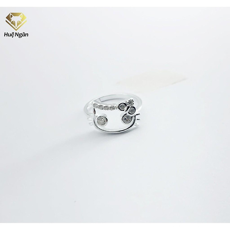 Nhẫn bạc Ý 925 Huệ Ngân - Mèo KITTY RYR140071 (Li tay nhỏ)