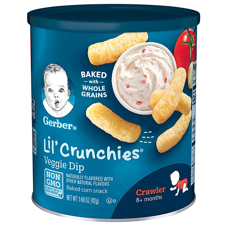 Bánh Ăn Dặm GERBER LIL'CRUNCHIES Vị Rau Củ (Hộp 42g)