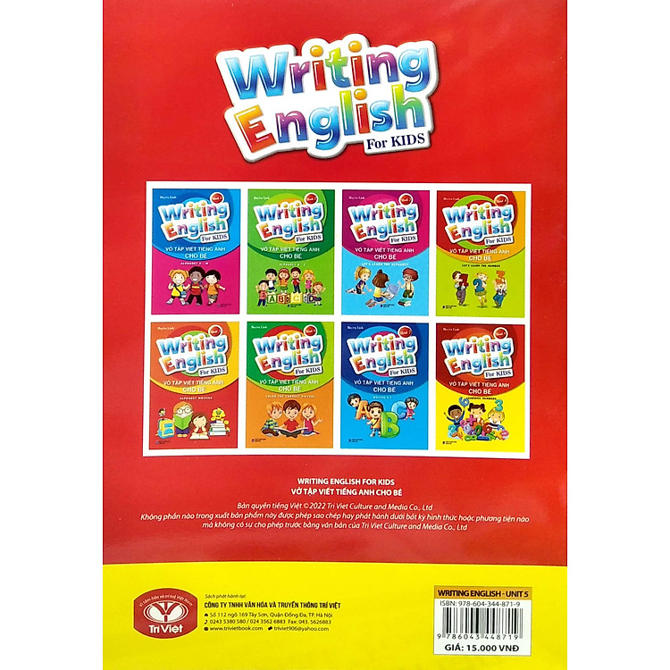 Vở Tập Viết Tiếng Anh Cho Bé - Tập 5 - Ảnh 5