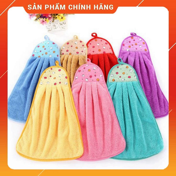 KHĂN LAU TAY NHÀ BẾP CÓ MÓC TREO TIỆN DỤNG | (HO2)