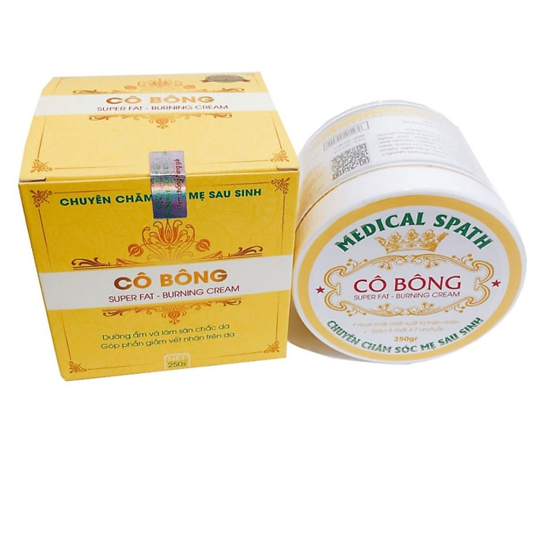 Kem tan mỡ Cô Bông hộp 250g tặng kèm thước dây đo vòng bụng
