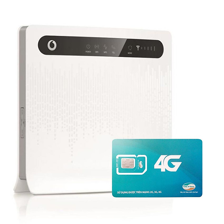 Huawei B593 | Bộ Phát Wifi Di Động Chuẩn LTE Kết Nối 32 Thiết Bị + Sim Viettel 3G/4G 3GB /Ngày - Hàng Nhập khẩu