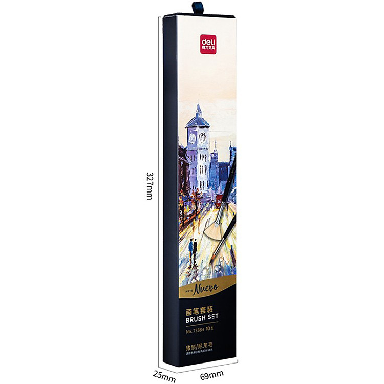 Cọ Vẽ Chuyên Nghiệp Deli 73884 (10 chiếc) - Ảnh 2