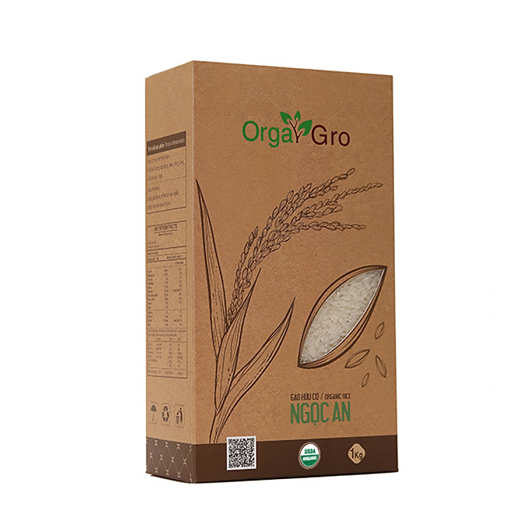 Gạo hữu cơ OrgaGro Ngọc An 3kg