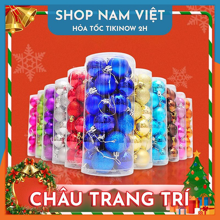 Quả Châu Trang Trí Cây Thông Giáng Sinh (4cm) - Ảnh 2