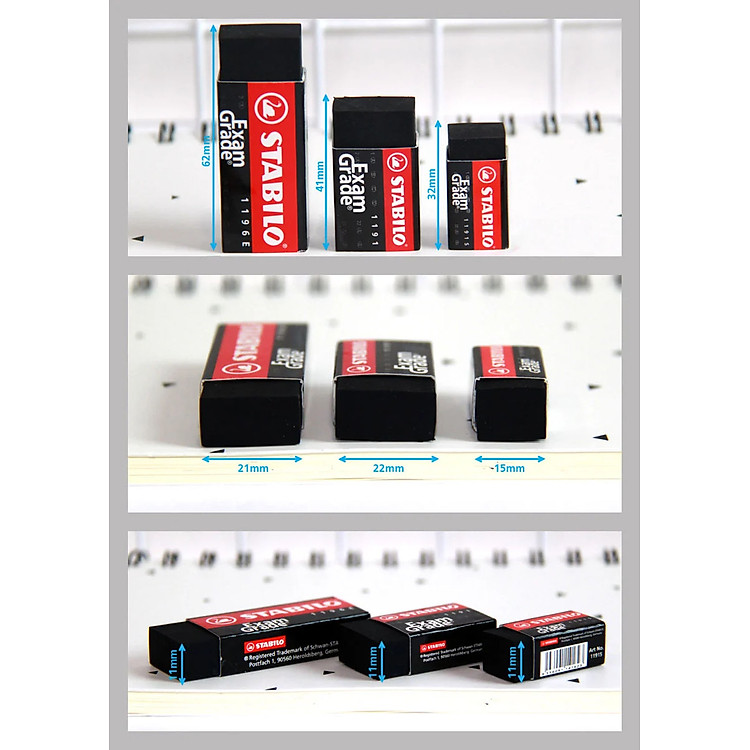 Gôm STABILO Exam Grade (Viên nhỏ, màu đen) - Ảnh 4