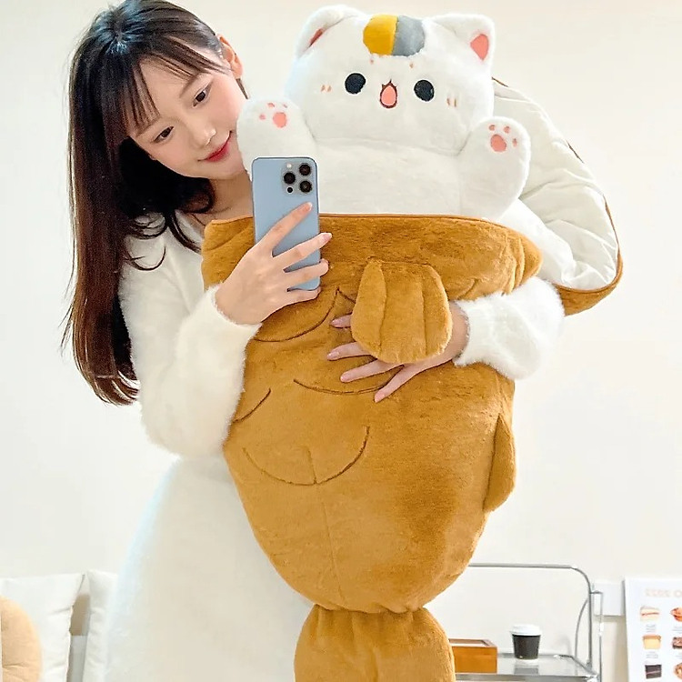 Mua tại Lazada: Mua Thú nhồi bông mèo cá nướng 60cm Chính hãng Ưu đãi