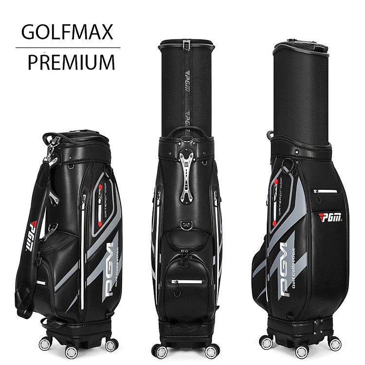 Túi đựng gậy golf nam cao cấp chính hãng - Thiết kế 4 bánh xe, đa dụng, có thể xoay tròn mọi hướng - Chất liệu da sợi nhỏ cao cấp chống bụi bẩn và chống thấm nước tốt hoàn hảo