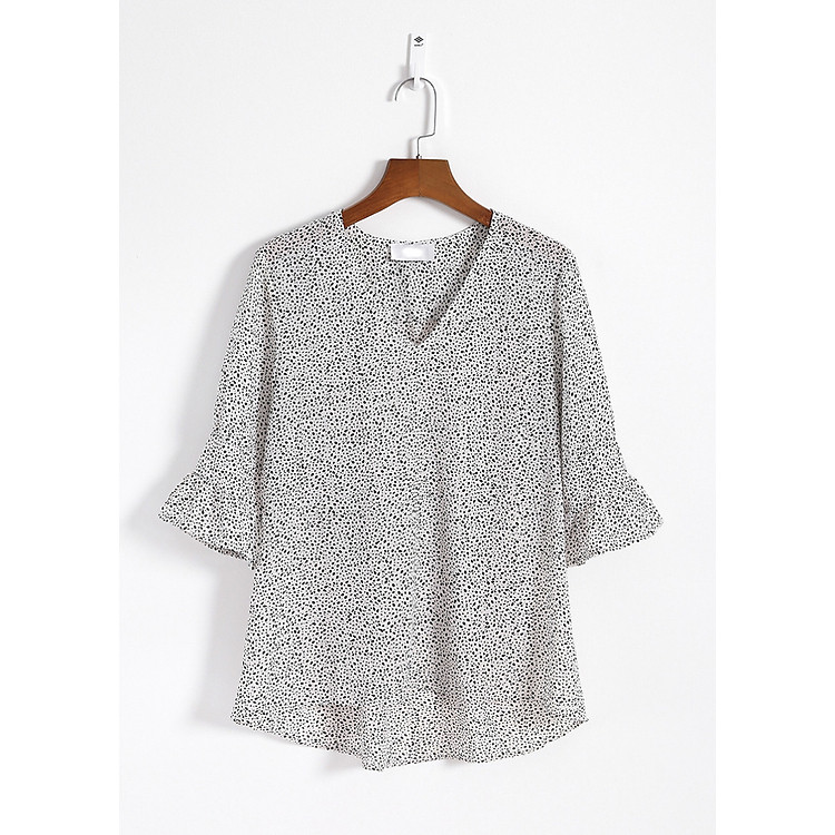 Áo Sơ Mi Voan Chấm Bi