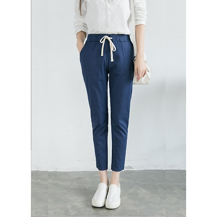Quần baggy nữ cạp chun qt03